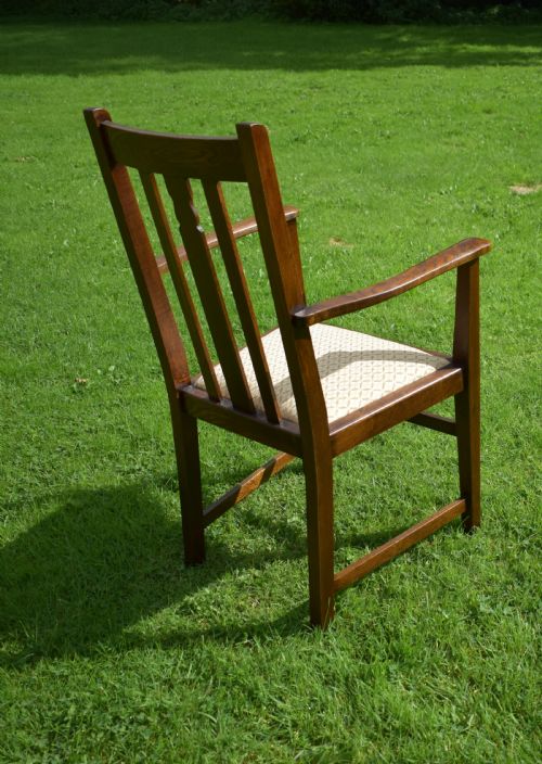 ANTIQUE ARTS CRAFTS ARM CHAIR - ADDITIONAL PHOTO 11