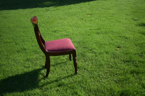 ANTIQUE ENGLISH EARLY VICTORIAN SIDE CHAIR CIRCA 1850 - ADDITIONAL PHOTO 4