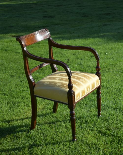 ANTIQUE ENGLISH RECENCY PERIOD ARM CHAIR CIRCA 1815 - ADDITIONAL PHOTO 1