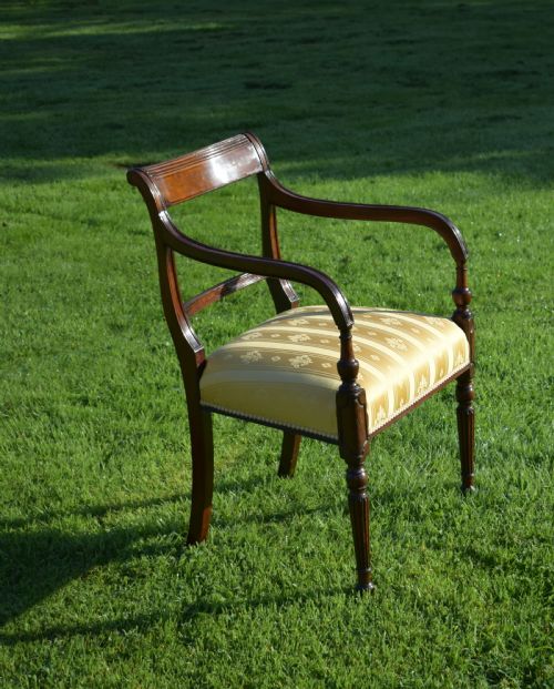 ANTIQUE ENGLISH RECENCY PERIOD ARM CHAIR CIRCA 1815 - ADDITIONAL PHOTO 2