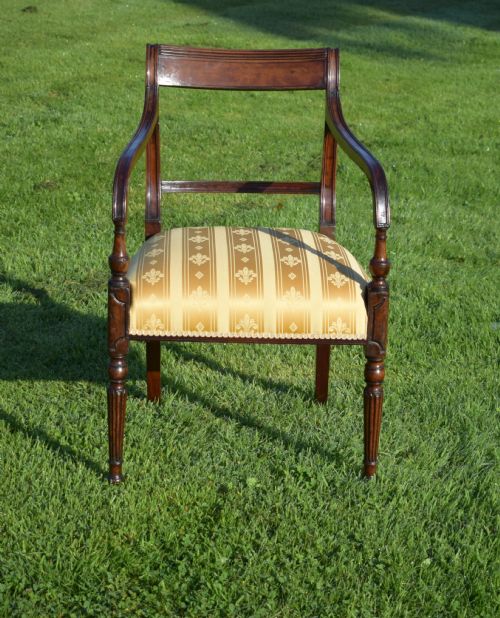 ANTIQUE ENGLISH RECENCY PERIOD ARM CHAIR CIRCA 1815 - ADDITIONAL PHOTO 3