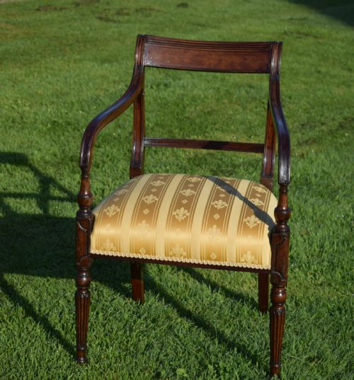ANTIQUE ENGLISH RECENCY PERIOD ARM CHAIR CIRCA 1815 - ADDITIONAL PHOTO 4