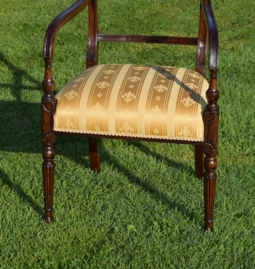 ANTIQUE ENGLISH RECENCY PERIOD ARM CHAIR CIRCA 1815 - ADDITIONAL PHOTO 5
