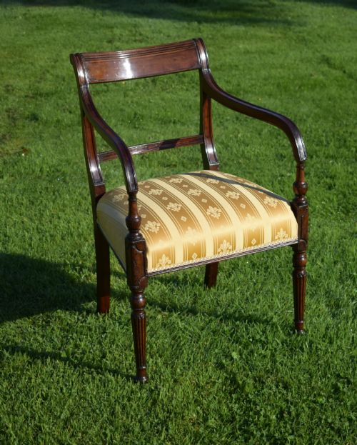 ANTIQUE ENGLISH RECENCY PERIOD ARM CHAIR CIRCA 1815 - ADDITIONAL PHOTO 6