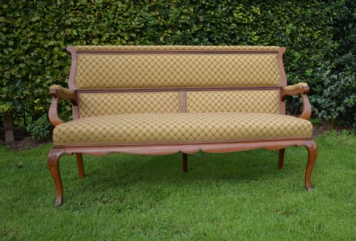 ANTIQUE FRENCH WALNUT UPHOLSTERED COUCHSOFA CIRCA 1880'S - ADDITIONAL PHOTO 4