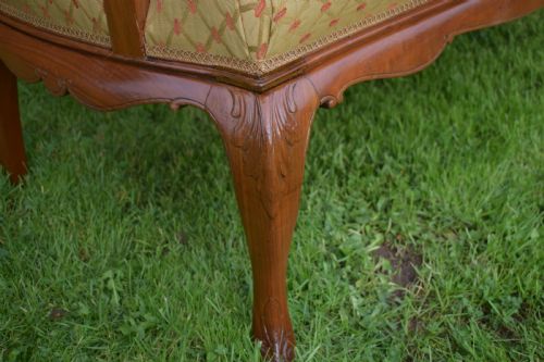 ANTIQUE FRENCH WALNUT UPHOLSTERED COUCHSOFA CIRCA 1880'S - ADDITIONAL PHOTO 6
