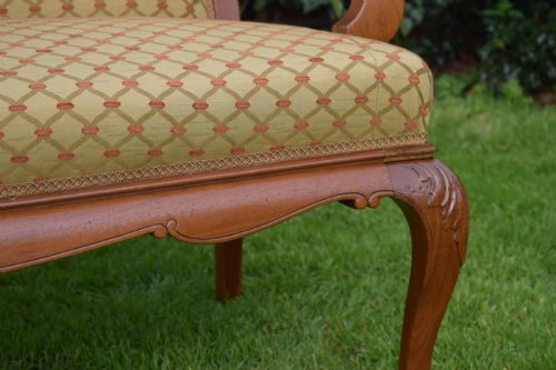 ANTIQUE FRENCH WALNUT UPHOLSTERED COUCHSOFA CIRCA 1880'S - ADDITIONAL PHOTO 17
