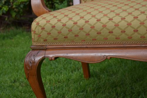 ANTIQUE FRENCH WALNUT UPHOLSTERED COUCHSOFA CIRCA 1880'S - ADDITIONAL PHOTO 18