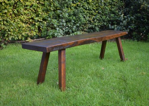 ANTIQUE GEORGIAN PERIOD PIG BENCH IN ELM - ADDITIONAL PHOTO 2