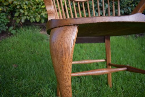 ANTIQUE ENGLISH VICTORIAN DESK CHAIR IN OAK - ADDITIONAL PHOTO 15