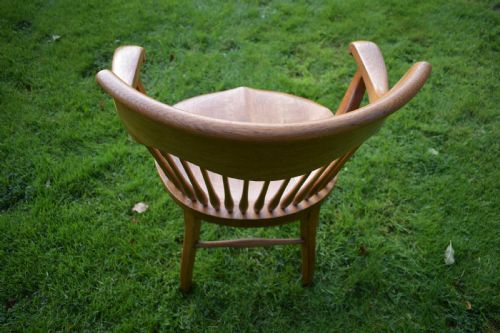 ANTIQUE ENGLISH VICTORIAN DESK CHAIR IN OAK - ADDITIONAL PHOTO 17