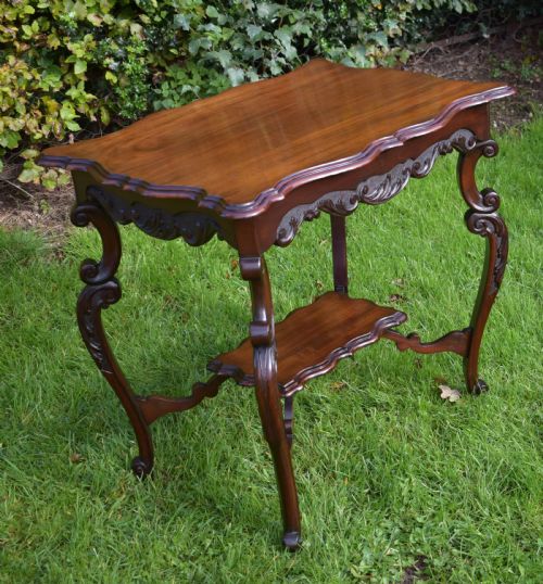 ANTIQUE ENGLISH VICTORIAN OCCASIONAL TABLE - ADDITIONAL PHOTO 2