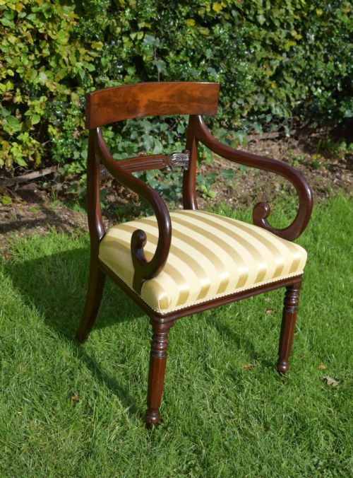 ANTIQUE ENGLISH REGENCY PERIOD ARM CHAIR - ADDITIONAL PHOTO 1