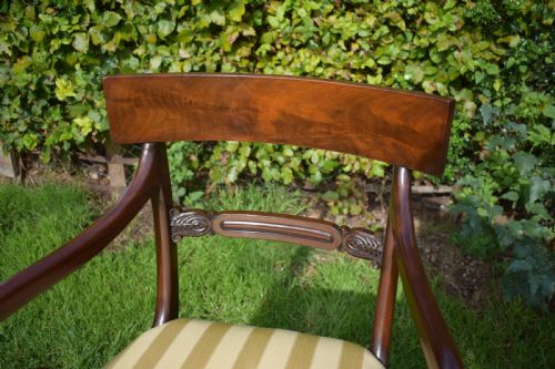 ANTIQUE ENGLISH REGENCY PERIOD ARM CHAIR - ADDITIONAL PHOTO 2
