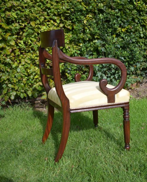 ANTIQUE ENGLISH REGENCY PERIOD ARM CHAIR - ADDITIONAL PHOTO 5