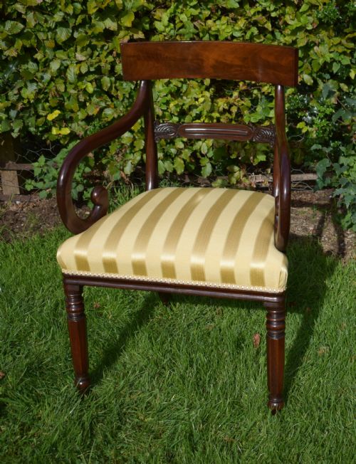 ANTIQUE ENGLISH REGENCY PERIOD ARM CHAIR - ADDITIONAL PHOTO 8