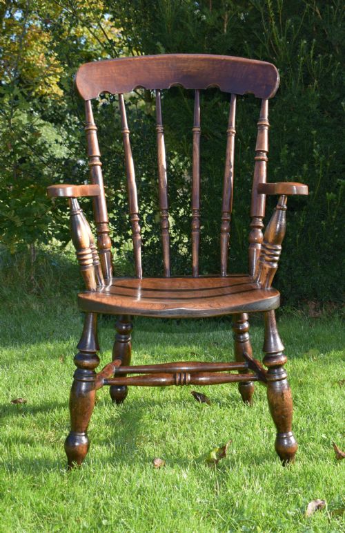 ANTIQUE ENGLISH VICTORIAN ARM CHAIR - ADDITIONAL PHOTO 1