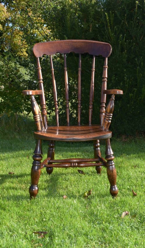 ANTIQUE ENGLISH VICTORIAN ARM CHAIR - ADDITIONAL PHOTO 2