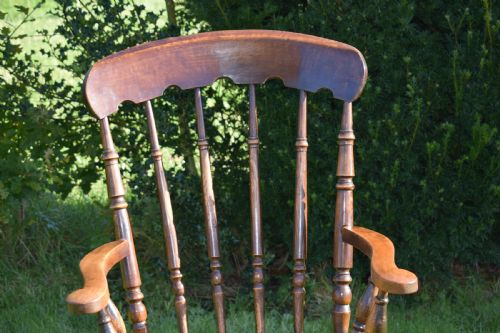 ANTIQUE ENGLISH VICTORIAN ARM CHAIR - ADDITIONAL PHOTO 8