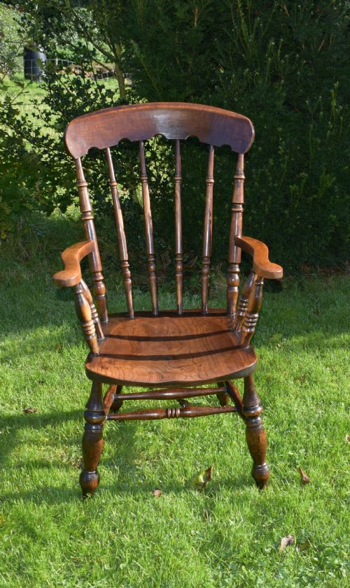 ANTIQUE ENGLISH VICTORIAN ARM CHAIR - ADDITIONAL PHOTO 9