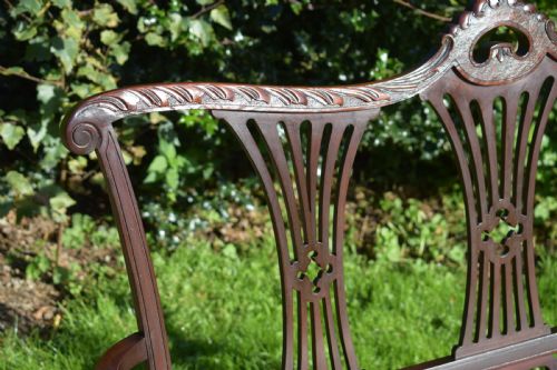 ANTIQUE ENGLISH VICTORIAN COUCH WINDOW SEAT - ADDITIONAL PHOTO 4