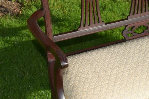 ANTIQUE ENGLISH VICTORIAN COUCH WINDOW SEAT - ADDITIONAL PHOTO 5