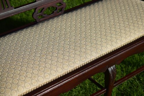 ANTIQUE ENGLISH VICTORIAN COUCH WINDOW SEAT - ADDITIONAL PHOTO 6
