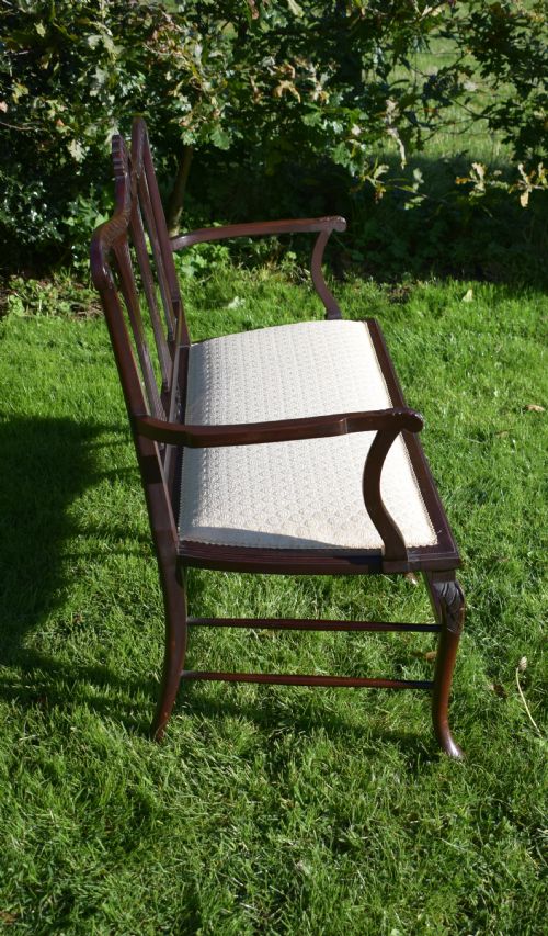 ANTIQUE ENGLISH VICTORIAN COUCH WINDOW SEAT - ADDITIONAL PHOTO 7