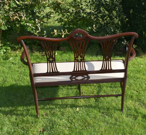ANTIQUE ENGLISH VICTORIAN COUCH WINDOW SEAT - ADDITIONAL PHOTO 8