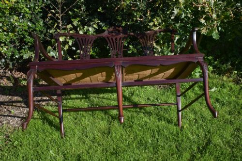 ANTIQUE ENGLISH VICTORIAN COUCH WINDOW SEAT - ADDITIONAL PHOTO 17