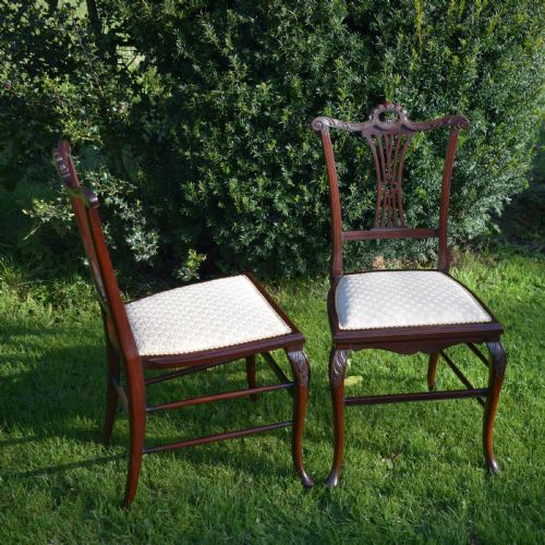 ANTIQUE VICTORIAN PAIR OF CHAIRS - ADDITIONAL PHOTO 3
