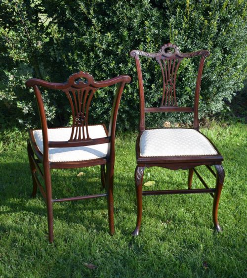 ANTIQUE VICTORIAN PAIR OF CHAIRS - ADDITIONAL PHOTO 4