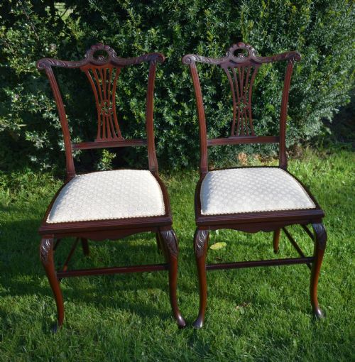 ANTIQUE VICTORIAN PAIR OF CHAIRS - ADDITIONAL PHOTO 9