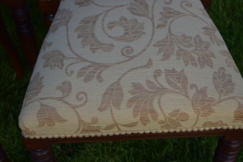 ANTIQUE EDWARDIAN ROSEWOOD INLAID DINING CHAIRS - ADDITIONAL PHOTO 3