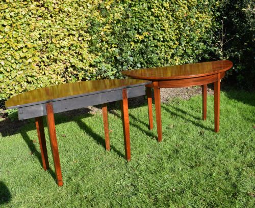 ANTIQUE GEORGIAN PERIOD DEMILUNE CONSOLE TABLES - ADDITIONAL PHOTO 9