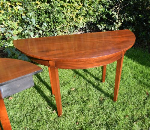ANTIQUE GEORGIAN PERIOD DEMILUNE CONSOLE TABLES - ADDITIONAL PHOTO 11