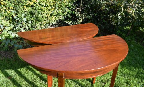 ANTIQUE GEORGIAN PERIOD DEMILUNE CONSOLE TABLES - ADDITIONAL PHOTO 13