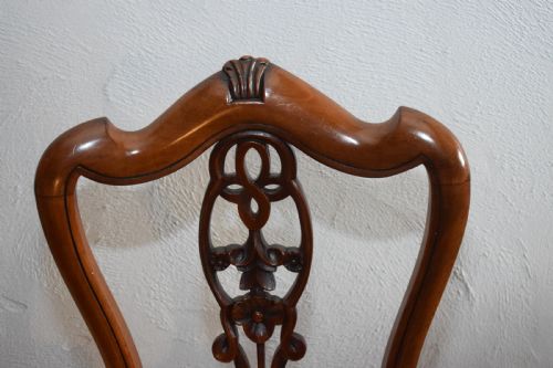 ANTIQUE SET OF 6 ENGLISH WALNUT DINING CHAIRS - ADDITIONAL PHOTO 15