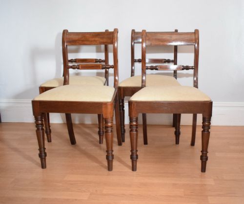 antique regency set of 4 dining chairs - CATEGORY: ANTIQUE CHAIRS - DATED REGENCY