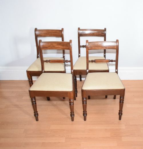 ANTIQUE REGENCY SET OF 4 DINING CHAIRS - ADDITIONAL PHOTO 1