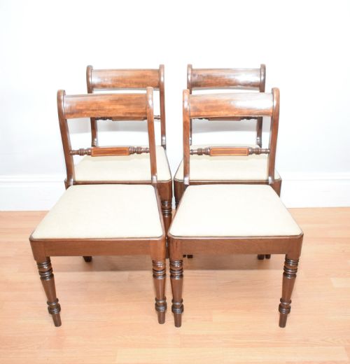 ANTIQUE REGENCY SET OF 4 DINING CHAIRS - ADDITIONAL PHOTO 3