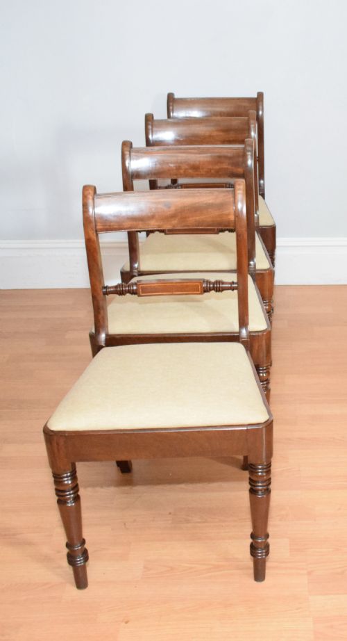 ANTIQUE REGENCY SET OF 4 DINING CHAIRS - ADDITIONAL PHOTO 4