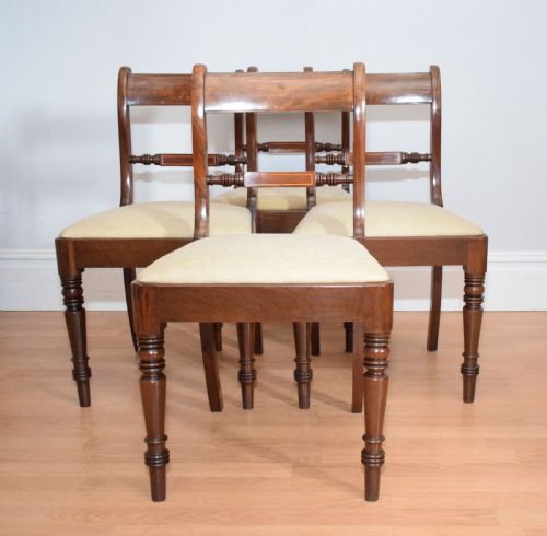 ANTIQUE REGENCY SET OF 4 DINING CHAIRS - ADDITIONAL PHOTO 6