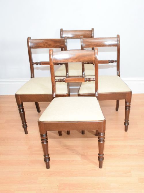 ANTIQUE REGENCY SET OF 4 DINING CHAIRS - ADDITIONAL PHOTO 7
