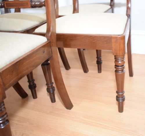 ANTIQUE REGENCY SET OF 4 DINING CHAIRS - ADDITIONAL PHOTO 9
