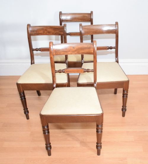 ANTIQUE REGENCY SET OF 4 DINING CHAIRS - ADDITIONAL PHOTO 19
