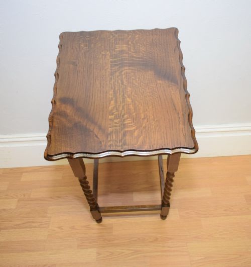 ANTIQUE OCCASIONAL OAK TABLE - ADDITIONAL PHOTO 11