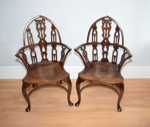 early 20th century pair of gothic chairs - CATEGORY: ANTIQUE CHAIRS - DATED 1920