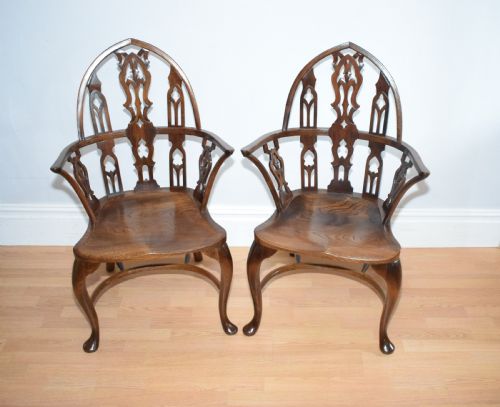 EARLY 20TH CENTURY PAIR OF GOTHIC CHAIRS - ADDITIONAL PHOTO 1