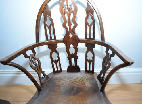 EARLY 20TH CENTURY PAIR OF GOTHIC CHAIRS - ADDITIONAL PHOTO 9
